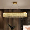 GobekUsa Crystal Glass Gold Pendant Chandelier for Elegant Kitchen Dining Lighting
