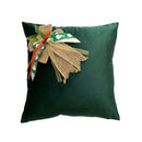 GobekUsa Christmas Bow Patchwork Velvet Pillow Cover Set for Festive Home Decor