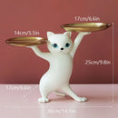 GobekUsa Cat Figurines Storage Tray Key Holder Decoration Gift