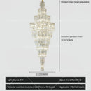 GobekUsa Crystal Staircase Chandelier: Luxury European Style for Villa Living Room