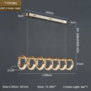 GobekUsa Gold Acrylic LED Pendant Lights for Dining Room Kitchen Bar Chandelier