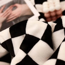 2024 GobekUsa Checkerboard Lamb Fleece Blanket Cover - Premium Printed Blanket Series