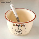 GobekUsa Carton Ceramic Soup Bowls - Set of 1 | Microwave & Dishwasher Safe