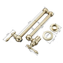GobekUsa Brushed Gold Brass Pot Filler Faucet with Folding Spout - Wall Mounted Kitchen Tap