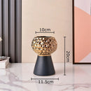GobekUsa Gold Hammer Pattern Ceramic Vase: Creative Plant Pot for Table Decoration and Floral Arrangement
