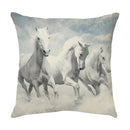 GobekUsa Galloping Horse Pillowcase: Wild Horse Print Linen Cushion Cover for Home Decoration