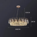 GobekUsa Crystal Chandelier Pendant Light for Living Room Bedroom Ceiling - Indoor Luxury Lighting