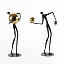 GobekUsa Gold Figure Sculpture Metal Ornament Home Decor Figurine