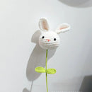 GobekUsa Knitted Sunflower & Rabbit Bouquet: Handmade Crochet DIY Home Decor & Gift
