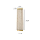 GobekUsa Beige Travertine Stone Tray with Golden Metal Handle