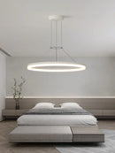 GobekUsa Black Ring LED Pendant Chandelier for Living Room, Bedroom, Kitchen - Modern Minimalist Lighting