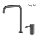 GobekUsa Black Basin Faucet: Brushed Gold Two-Hole Bathroom Sink Tap with Rotating Spout