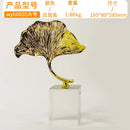 GobekUsa Ginkgo Leaf Metal Sculpture Home Decor Accent