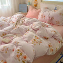GobekUsa Cartoon Print Quilt Cover Set for King Queen Beds - All Seasons Comfort