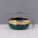 GobekUsa Golden Edge Succulent Flower Pot Vase - Indoor Ceramic Planter Pot
