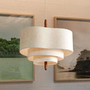 GobekUsa Japanese Wabi Sabi Fabric Pendant Lamp for Living Room Kitchen Dining Table