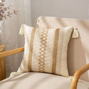 GobekUsa Bohemian Style Fringed Throw Pillow Cover for Living Room Sofa