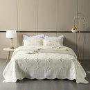 GobekUsa Gold Embroidery Cotton Bohemia Quilt Set - 3PCS Coverlet & Pillowcase