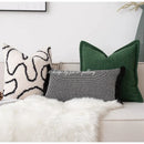 GobekUsa Cozy Green Handmade Pillow Cover 45x45cm - Nordic Fall Winter Home Decor