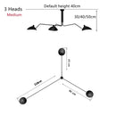 Nordic Spider Multi-Head Metal Pendant Light