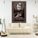 GobekUsa Jack-O-Lantern Wall Tapestry: Halloween Horror Movie Boho Home Decor for Bedroom