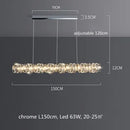 GobekUsa Crystal LED Pendant Lights | Dimmable Ring Hanging Lamp | Modern Luxury Decor Fixtures