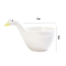 GobekUsa Little Goose Ceramic Snack Bowl with Handle for Kids, Dessert, Sauce