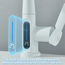 GobekUsa Digital Display Basin Faucet with 3-Way Nozzle: Pull Out, Rainfall Stream, Hot Cold Mixer
