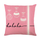 GobekUsa Christmas Santa Claus Linen Pillowcase - Sofa Cushion Cover, Decorative Living Room Pillow Cover