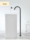 GobekUsa Brushed Gold Black Floor Mounted Bathtub Shower Faucet