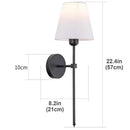 GobekUsa Industrial Retro Fabric Wall Lamp for Bedroom, Bathroom, Living Room Lighting