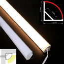 GobekUsa Black V LED Aluminum Profile with Milky Cover for Strip Light in Corner Cabinets