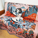 GobekUsa Gothic Thread Double-sided Tapestry Blanket - Versatile Homestay and Outdoor Decoration