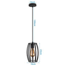 GobekUsa Industrial Metal Ball Pendant Light for Bedroom Kitchen Island