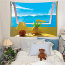 GobekUsa Dreamy Window Scenery Tapestry Wall Hanging for Room Decor