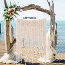 GobekUsa Bohemian Macrame Curtain Tapestry for Door/Window/Wall, Wedding Home Decor