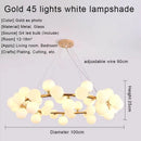 GobekUsa Gold LED Chandelier, Modern Pendant Light for Living Room, Kitchen, Bedroom, Dining Room