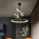 GobekUsa Glass Bubble LED Pendant Chandelier for Modern Living Room Decor