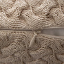 GobekUsa Cable Knit Cotton Pillow Cover Soft Ivory Burnt Orange 45x45cm 50x50cm 60x60cm