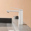 GobekUsa Gold Gray Bathroom Faucet Single Handle Mixer Sink Tap Deck Mounted