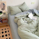 GobekUsa Japanese Style Cotton Printed 4Pcs Bedding Set with Double-Sided Design