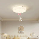 GobekUsa LED Bubble Cloud Rabbit Ceiling Light - Cream Style Warm Lighting for Children's Room
