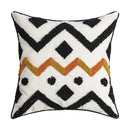 GobekUsa Ethnic Style Black Tassel Cushion Cover for Modern Home Sofa Décor