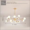 GobekUsa Gold Black LED Ceiling Chandelier for Living Room Bedroom Lighting Fixtures