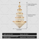 GobekUsa Grand Hall Crystal Chandelier Spiral Staircase Post-Modern Light Luxury Lighting