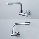 GobekUsa Black Wall-Mounted Kitchen Faucet Single Cold Single Hole Rotation Tap