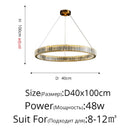 GobekUsa Crystal LED Ceiling Chandeliers: Modern Living Room Dining Room Pendant Lamp