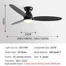GobekUsa LED Ceiling Fan with Remote Control - American Modern Design - Ceiling Light Fan