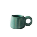 GobekUsa Handmade Nordic Ceramic Mug with Ring Handle - Retro Style