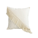 GobekUsa Boho Style Beige Linen Cushion Cover with Tassels for Home Decor